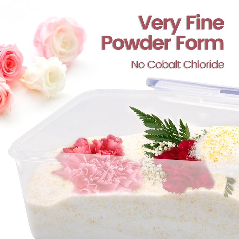Wisesorb 5lbs Silica Gel Flower Drying, Reusable Flower Preservation Kits, Silica Sand Flower Drying Kits with Airtight Container, Gloves, Brush, Safety Goggles for DIY Wedding Bouquet Preservation - Image 2